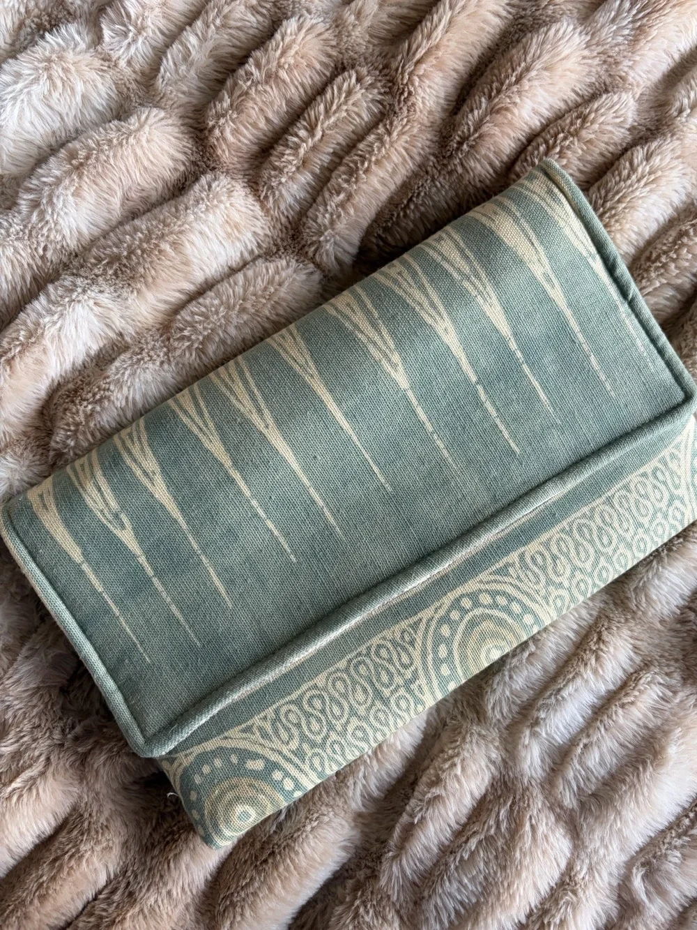 Printed Canvas Clutch